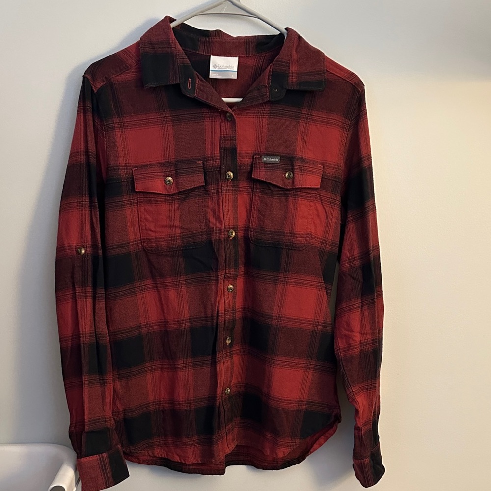 Columbia Red and Black Checkered Flannel